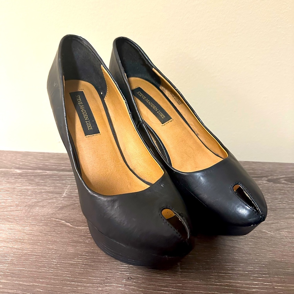 Steve Madden Luxe stilletto black high heels